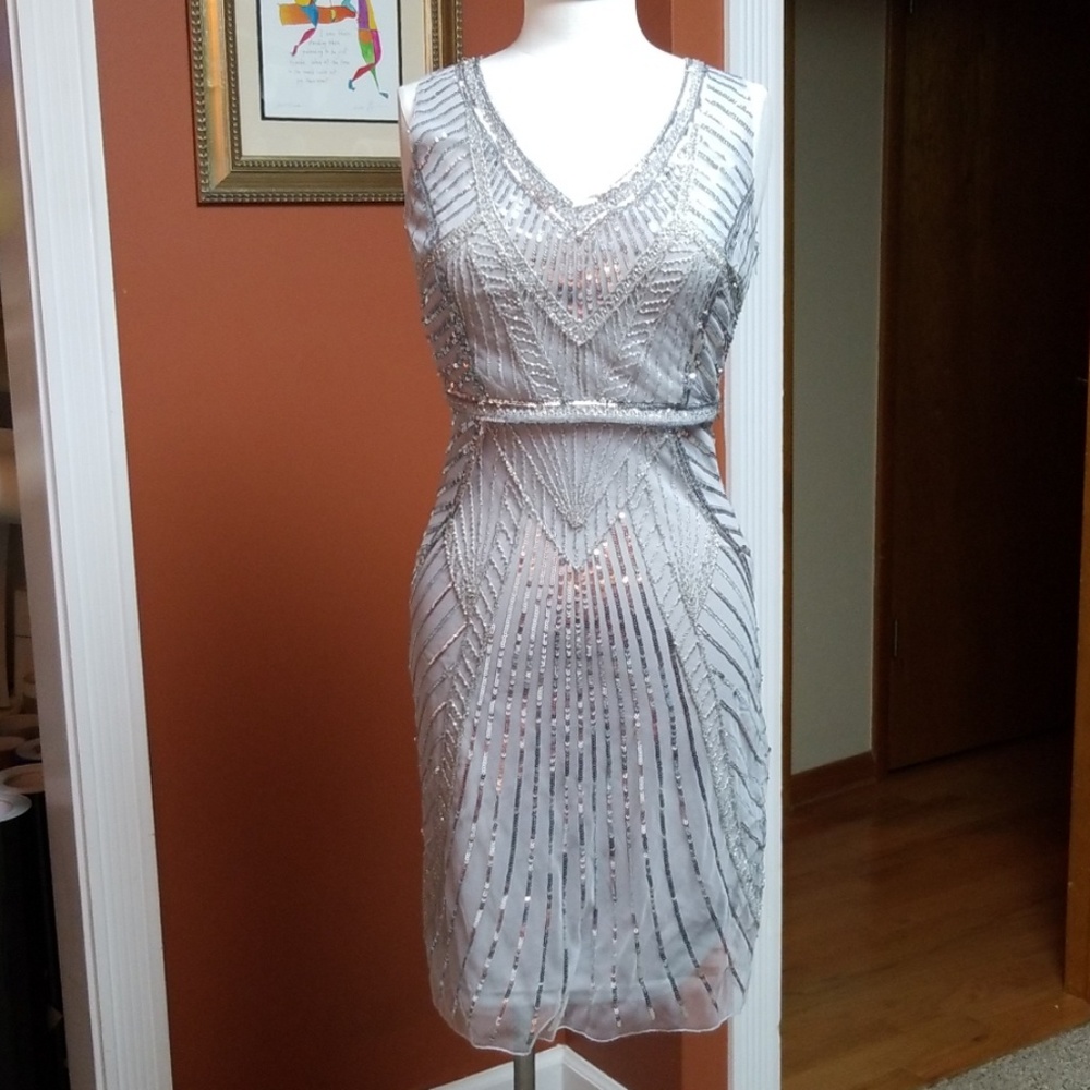 PROM Holly Bracken silver sequin prom dress